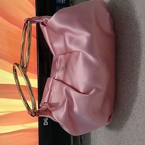 So   Barbie     Light pink satin Kate spade small bag